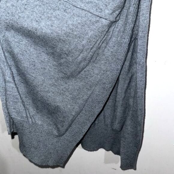 Gray Long Open Front Cardigan With Pockets Womens Size L - Picture 4 of 8